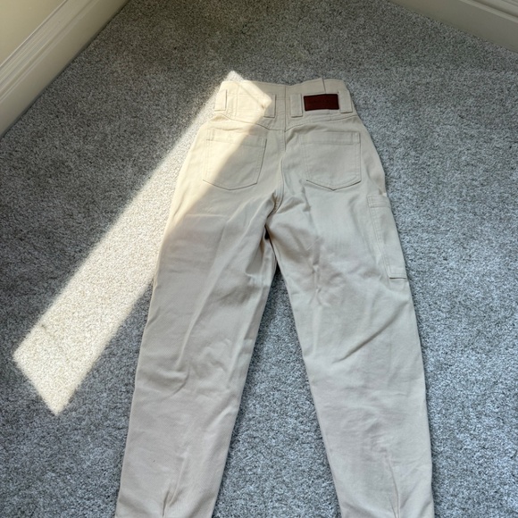 Shona Joy | high waist button up denim | cream | size 2 - Picture 4 of 5